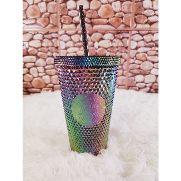 Starbucks Halloween 2023 Oil Slick Rainbow Iridescent Venti Tumbler - Picture 1 of 4